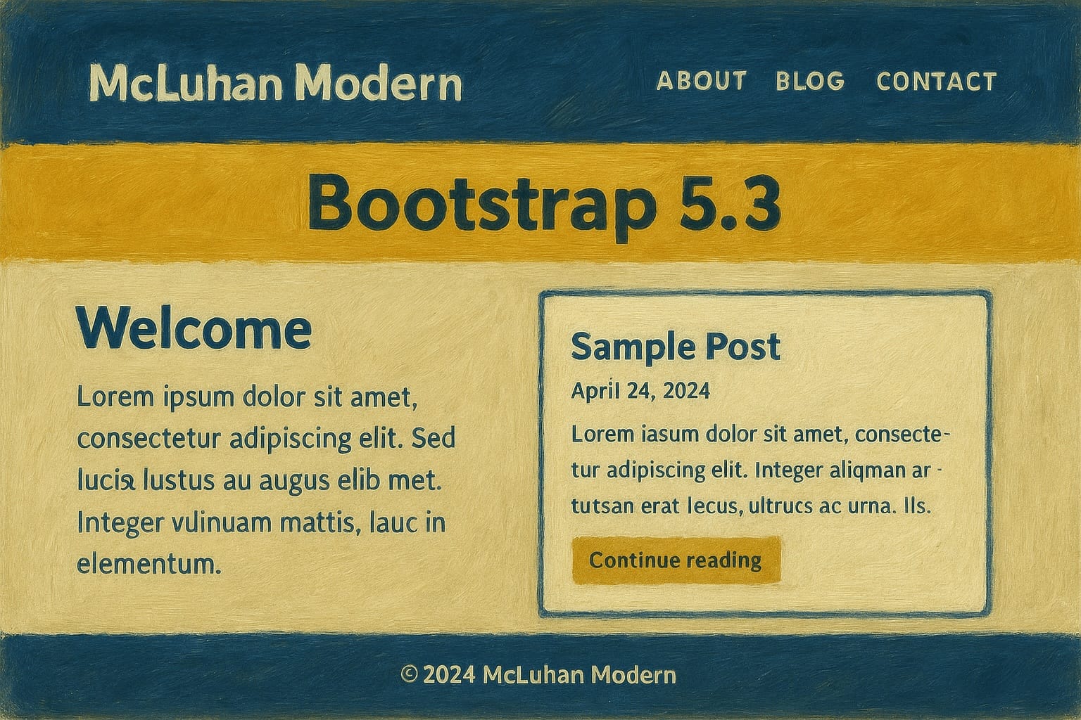 Updating McLuhan Theme under development - AI Generated Screenshot