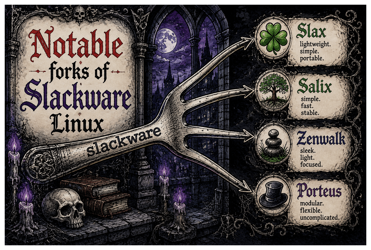 Notable forks of slackware linux